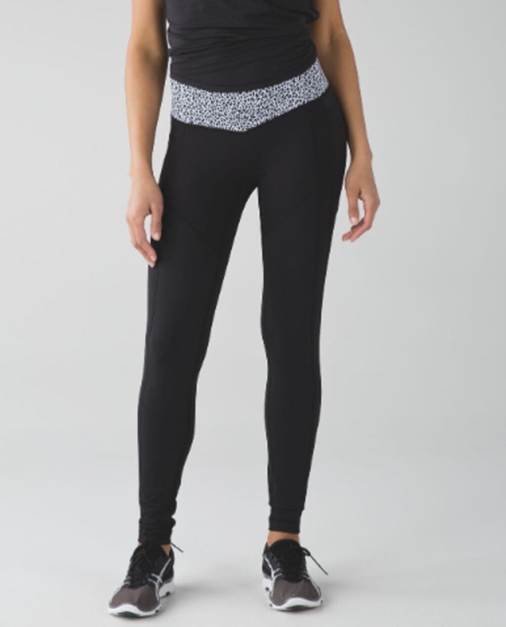 Lululemon All The Right Places Pant II Black / Miss Mosaic White 6